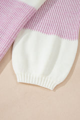 Bonbon Neutral Colorblock Tie Back Sweater Sweaters JT's Designer Fashion
