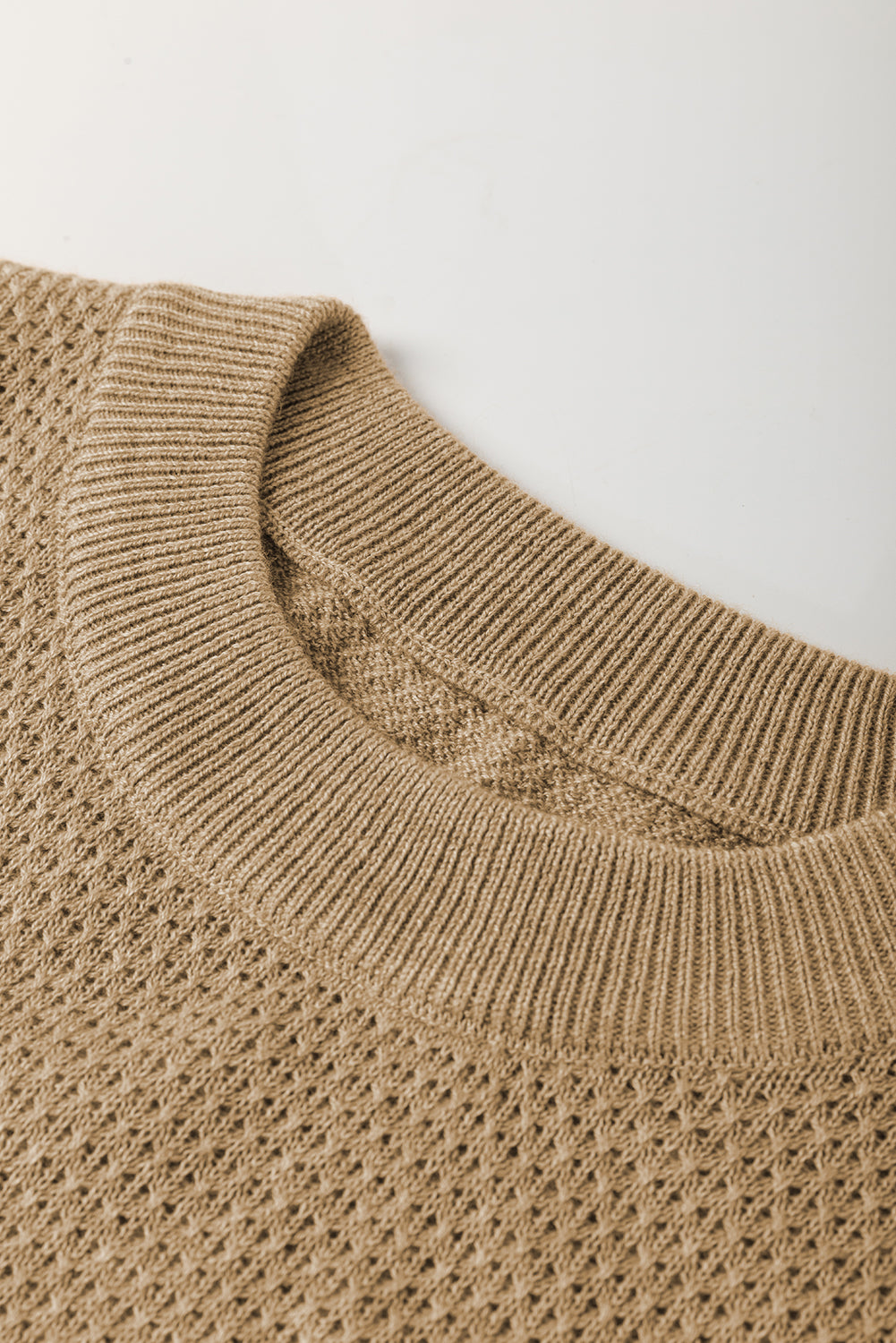Straw Yellow Brushed Knit Casual Fitted Sweater Sweaters JT's Designer Fashion