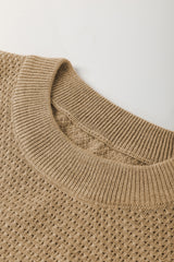 Straw Yellow Brushed Knit Casual Fitted Sweater Sweaters JT's Designer Fashion