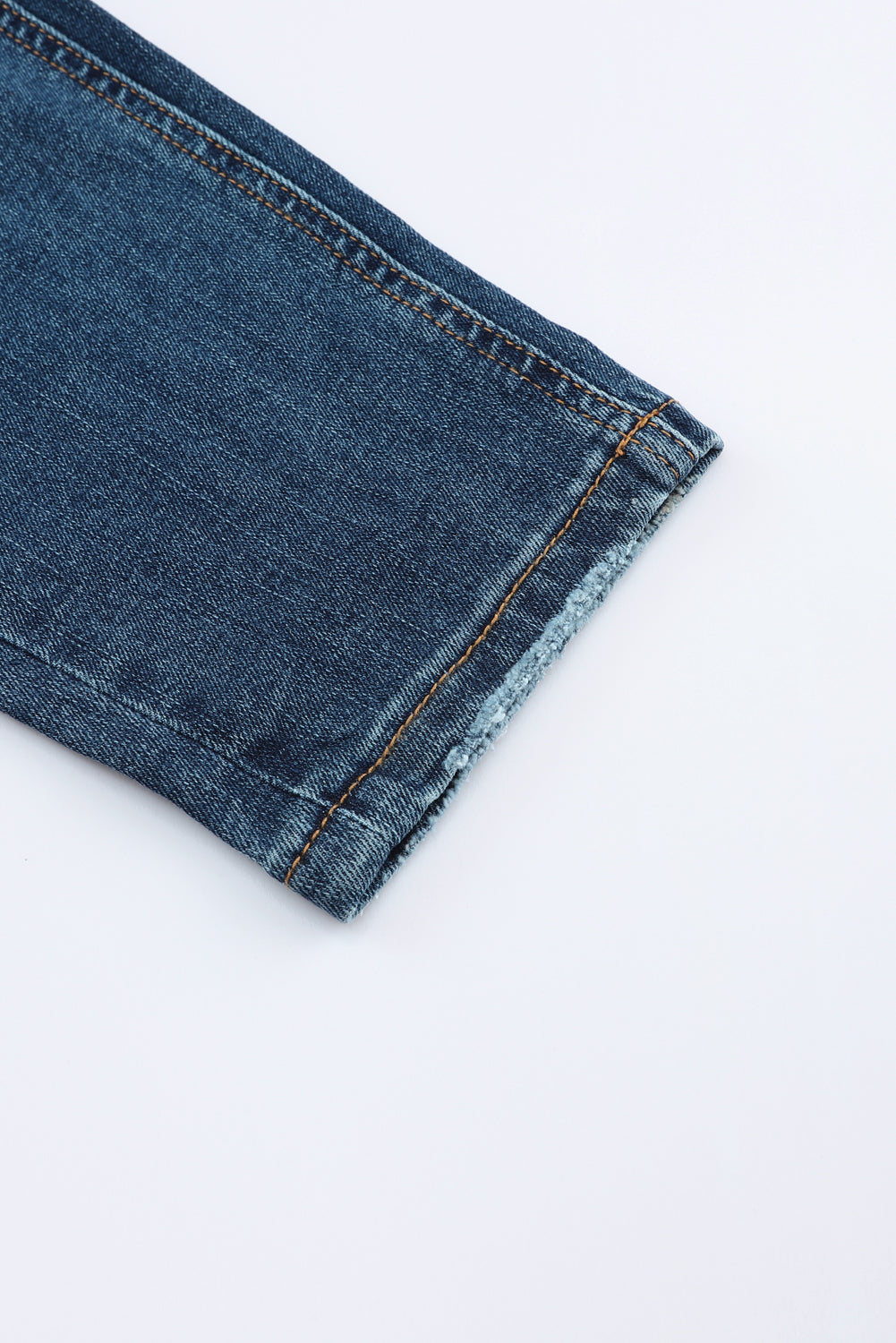 Blue Distressed Button Fly High Waist Skinny Jeans Jeans JT's Designer Fashion