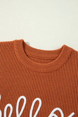 Flamingo Hello Pumpkin Graphic Sweater Sweaters JT's Designer Fashion
