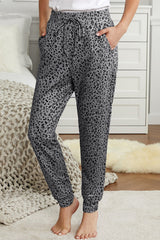 Gray Breezy Leopard Joggers Pants & Culotte JT's Designer Fashion