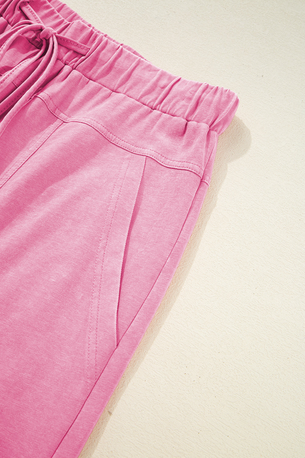 Bonbon Mineral Wash Exposed Seam Drawstring High Waist Wide Leg Cargo Pants Casual Shorts JT's Designer Fashion