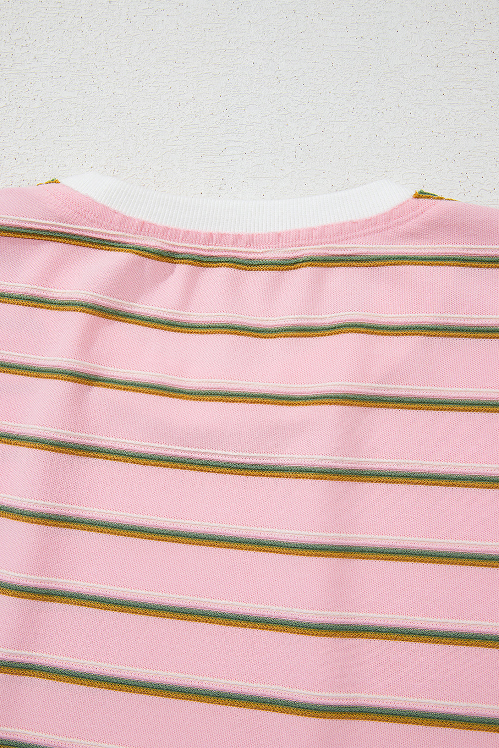Pink Stripe Wide Short Sleeve Tee and Short Set Short Sets JT's Designer Fashion