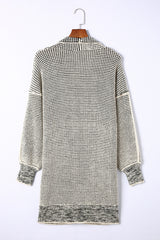 Apricot Plaid Knitted Long Open Front Cardigan Sweaters & Cardigans JT's Designer Fashion
