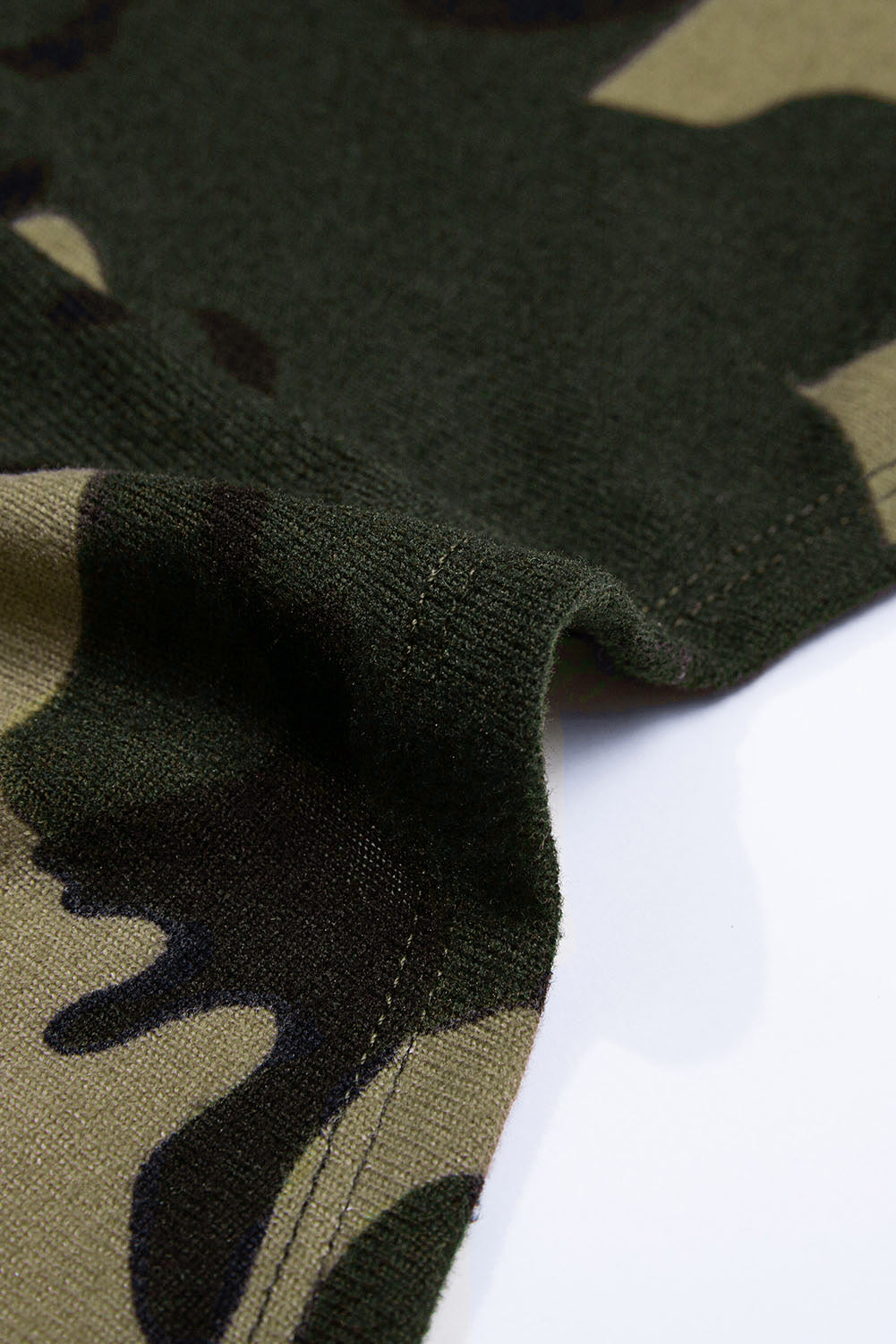 Green Camo Print Long Cardigan Sweaters & Cardigans JT's Designer Fashion