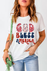 White God Bless America Graphic Tee Graphic Tees JT's Designer Fashion
