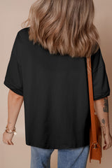 Black Pride Bow Print Oversize Cotton T Shirt Graphic Tees JT's Designer Fashion