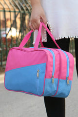 Bonbon Color Block Multi Zip Pocket Portable Yoga Bag Makeup Bags JT's Designer Fashion