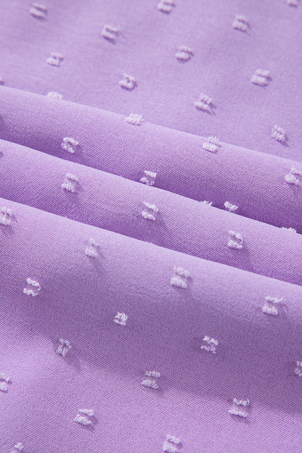 Wisteria Swiss Dot Smocked Frilled Neckline Short Sleeve Plus Size Dress Plus Size Maxi Dresses JT's Designer Fashion