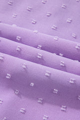 Wisteria Swiss Dot Smocked Frilled Neckline Short Sleeve Plus Size Dress Plus Size Maxi Dresses JT's Designer Fashion