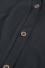 Black Solid Color Open-Front Buttons Cardigan Sweaters & Cardigans JT's Designer Fashion