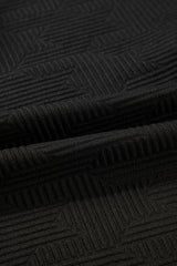 Black Plus Ruffled Sleeve Quarter Zip Top Wide Leg Pants Set Plus Size Bottoms JT's Designer Fashion