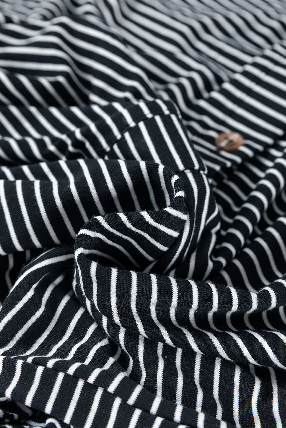 Black white Striped Print Buttoned Wide Leg Sleeveless Jumpsuit Jumpsuits & Rompers JT's Designer Fashion