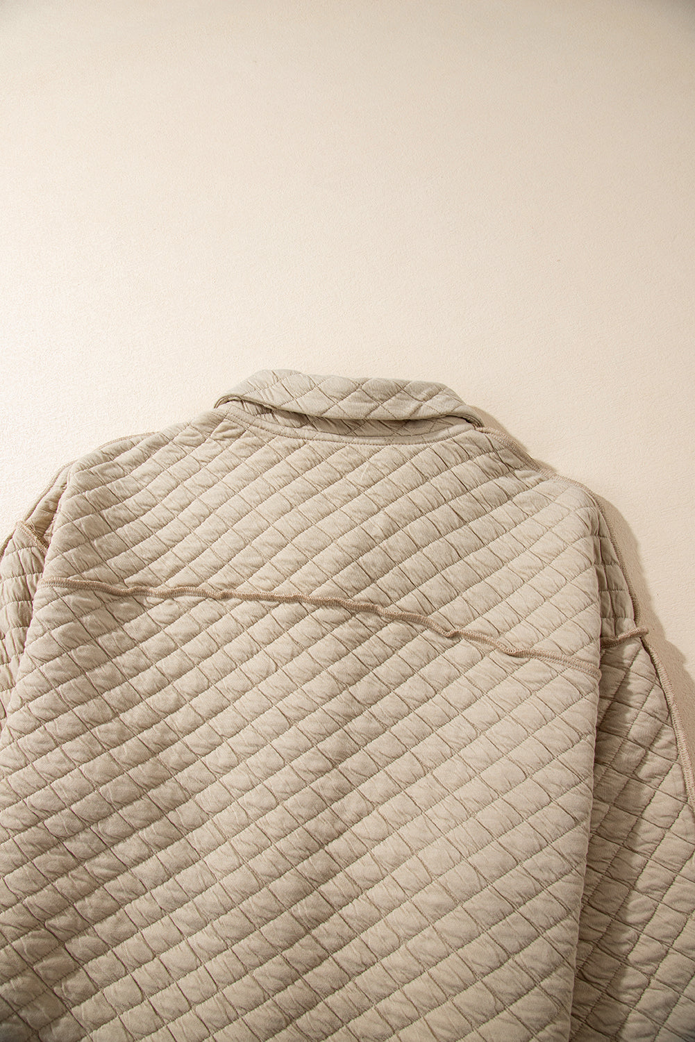 Jet Stream Solid Color Quilted Puffer Buttoned Shacket Jackets JT's Designer Fashion