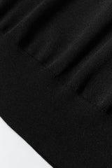 Black Solid Color Slim Fit Lightweight Crew Neck Sweater Sweaters JT's Designer Fashion