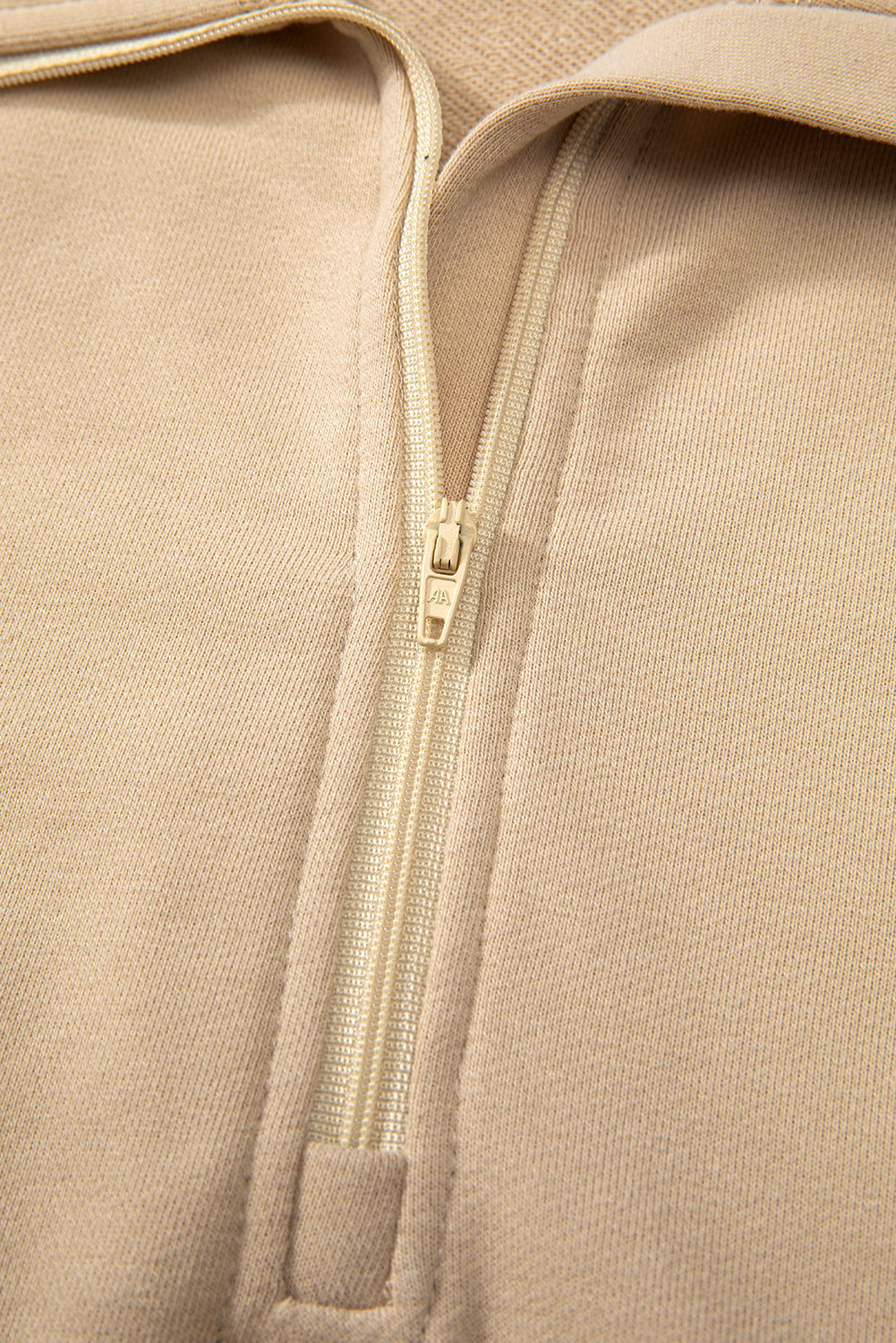 Parchment Quarter Zip Stand Neck Kangaroo Pocket Sweatshirt Sweatshirts & Hoodies JT's Designer Fashion