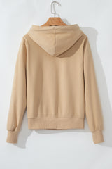 Parchment Zipped Pocket Cozy Drawstring Hoodie Sweatshirts & Hoodies JT's Designer Fashion