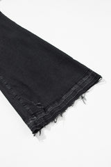 Black High Waist Button Front Flare Jeans Jeans JT's Designer Fashion