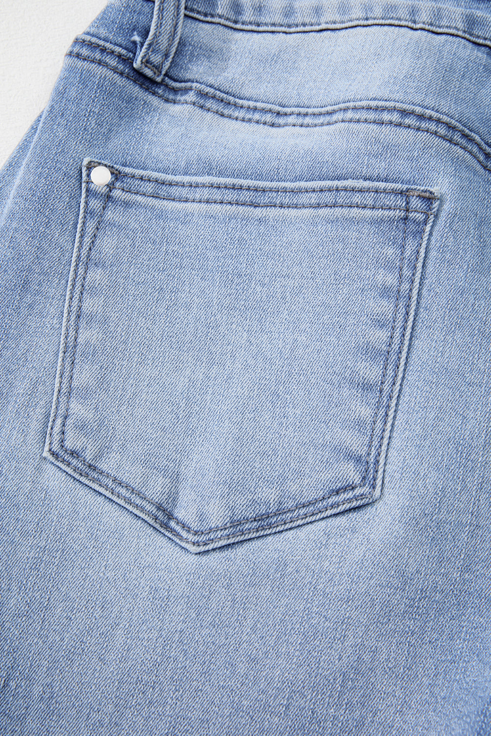 Beau Blue Mineral Wash Raw Hem High Waist Flared Jeans Jeans JT's Designer Fashion