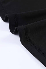 Black Ruffled Sleeve Wrap V Neck Midi Dress Midi Dresses JT's Designer Fashion