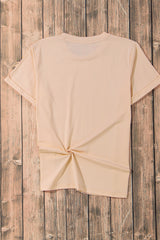 Khaki PUMPKIN Patch Girly Leopard Bowknot Pumpkin Graphic T Shirt Graphic Tees JT's Designer Fashion