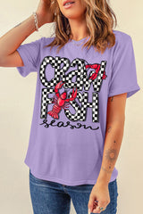Wisteria Craw Fish Season Graphic Short Sleeve Top Graphic Tees JT's Designer Fashion