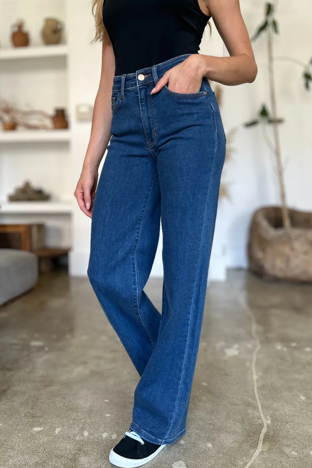 Judy Blue Full Size High Rise Straight Jeans Jeans JT's Designer Fashion