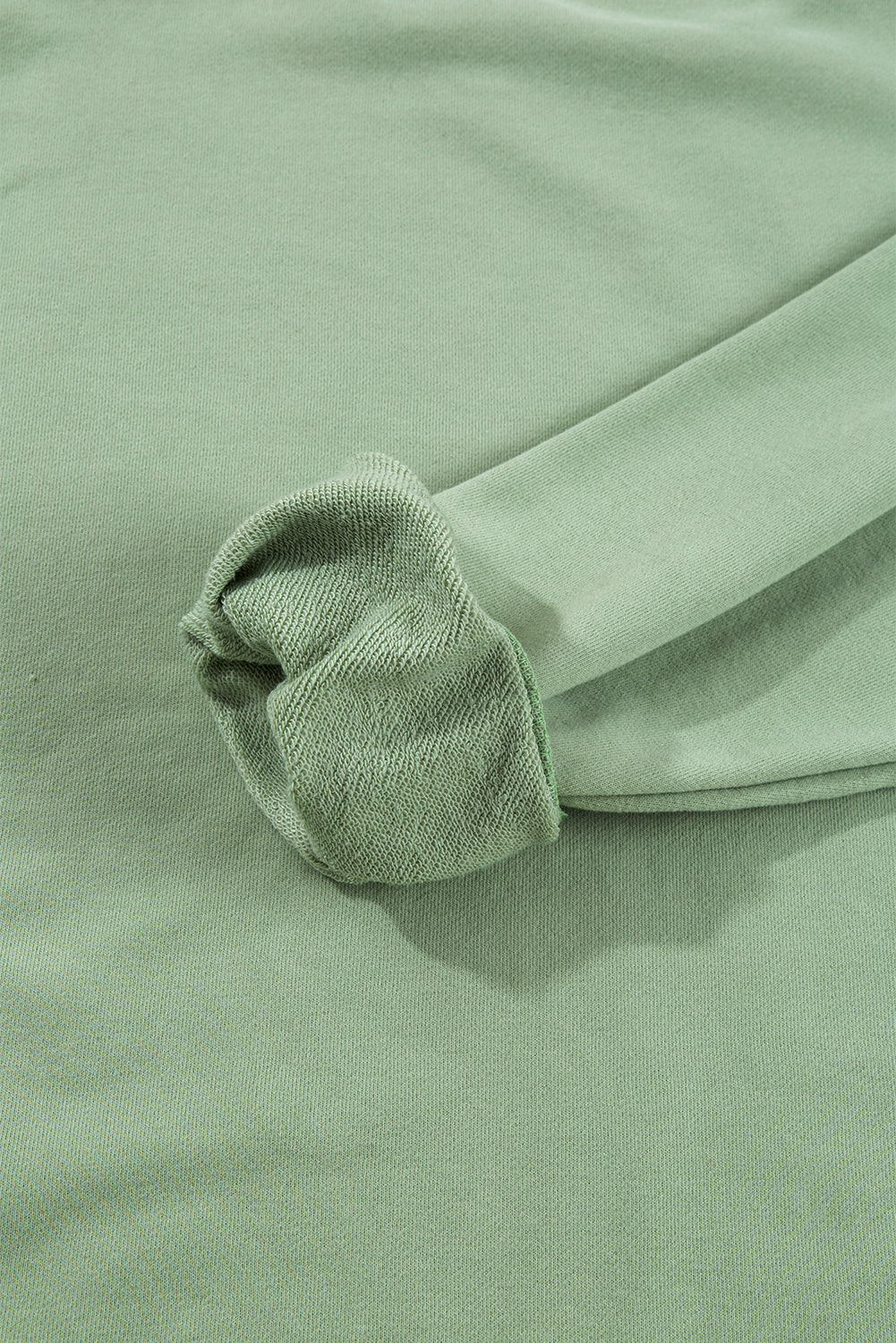 Smoke Green Plain Drop Shoulder Crewneck Pullover Sweatshirt Sweatshirts & Hoodies JT's Designer Fashion
