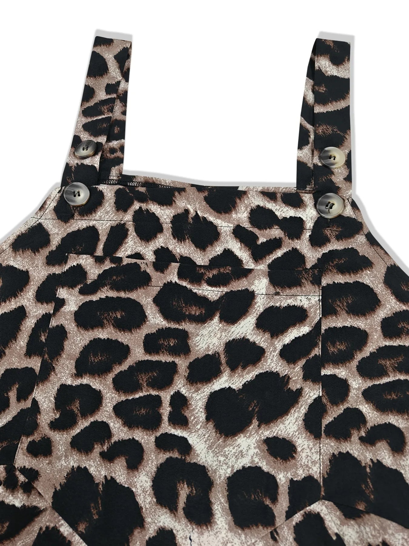 Plus Size Leopard Print Wide Leg Casual Overalls Jumpsuits & Rompers JT's Designer Fashion