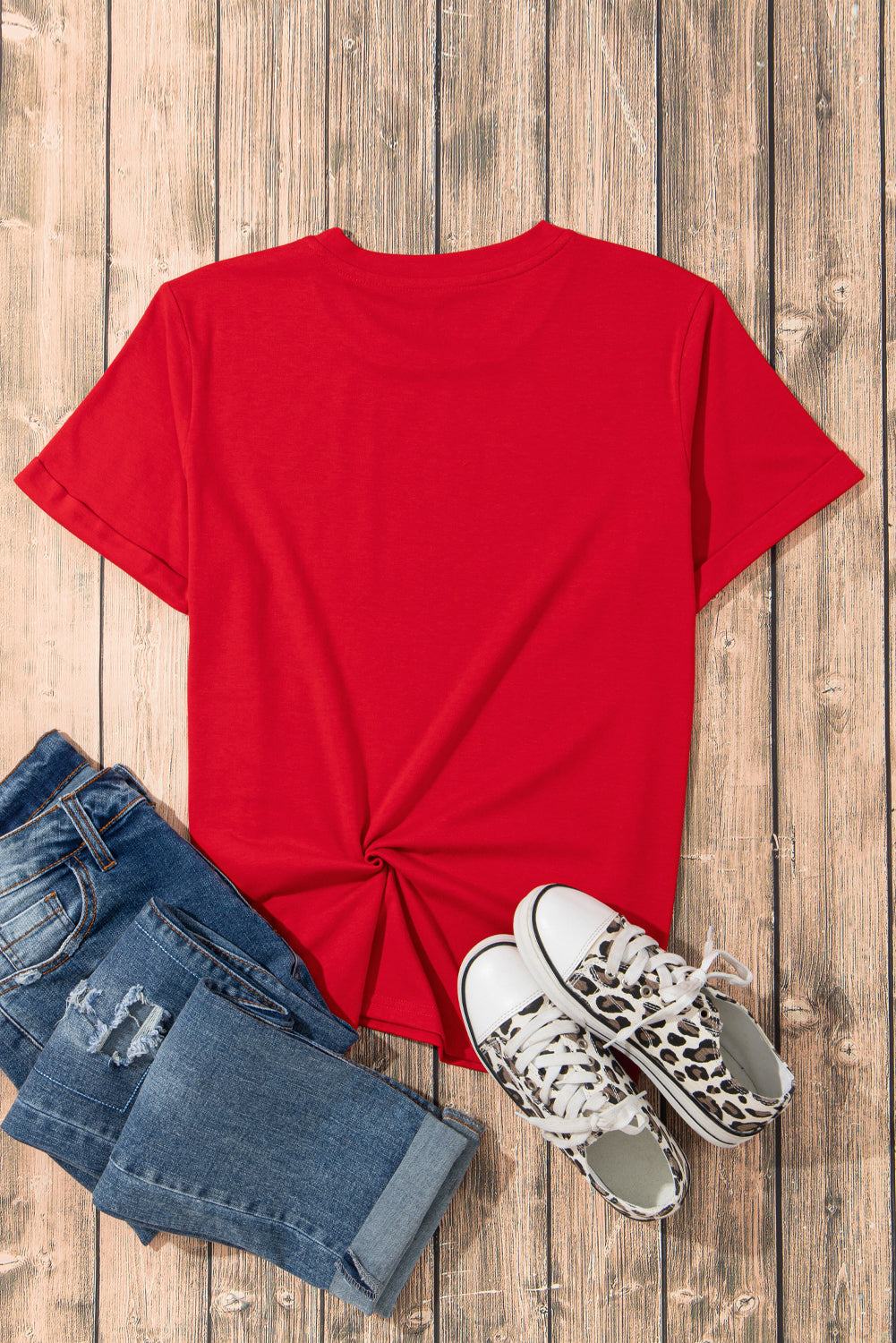 Red Checkered Game Day Graphic T Shirt Graphic Tees JT's Designer Fashion