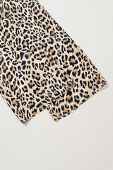 Parchment Leopard Drawstring Flowy Wide Leg Pants Pants & Culotte JT's Designer Fashion