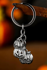 Silvery Halloween Pumpkin Face Alloy Keychain Other Accessories JT's Designer Fashion