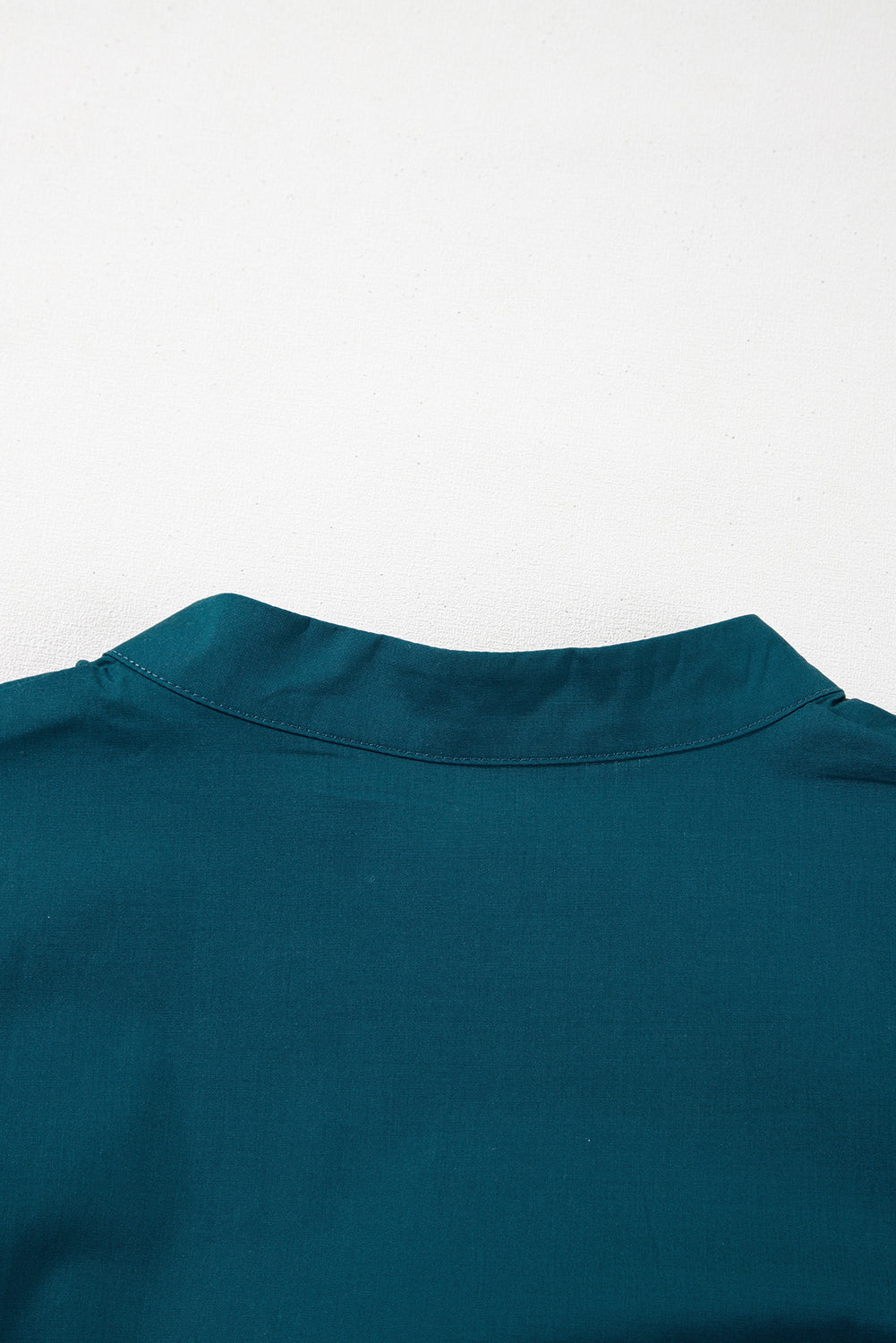 Blue Sapphire Colorblock Split V Neck Puff Sleeve Mini Dress Dresses JT's Designer Fashion