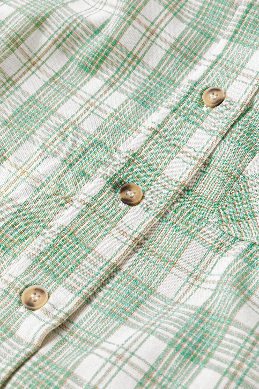 Green Checkered Print Loose Fit Buttoned Hooded Shacket Plaid Shackets JT's Designer Fashion