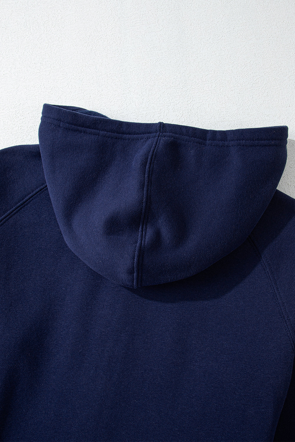 Navy Blue Solid Color Fleece Lined Zip up Hoodie Sweatshirts & Hoodies JT's Designer Fashion