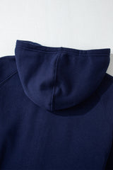 Navy Blue Solid Color Fleece Lined Zip up Hoodie Sweatshirts & Hoodies JT's Designer Fashion