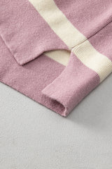 Pink Stripe Colorblock Oversized Sweater Sweaters JT's Designer Fashion