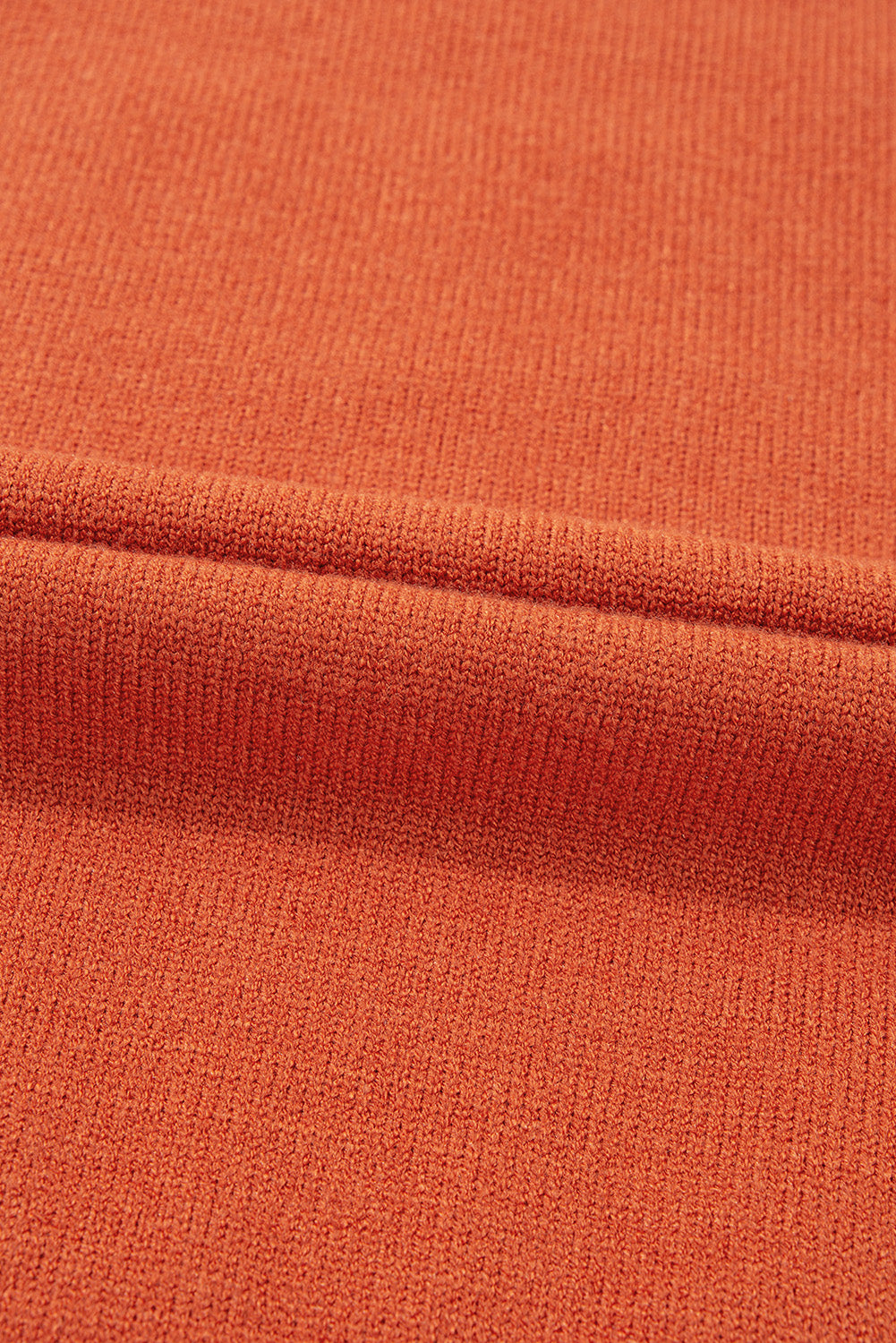 Orange Boo Knitted Pattern Ribbed Edge Drop Shoulder Sweater Sweaters JT's Designer Fashion