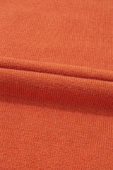 Orange Boo Knitted Pattern Ribbed Edge Drop Shoulder Sweater Sweaters JT's Designer Fashion