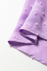 Wisteria Swiss Dot Smocked Frilled Neckline Short Sleeve Plus Size Dress Plus Size Maxi Dresses JT's Designer Fashion