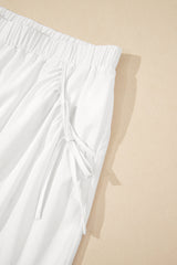 White Bow Decor Pockets Plus Size Shorts Plus Size Bottoms JT's Designer Fashion
