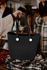 Black Waterproof Self-assembly Detachable Straps EVA Tote Bag Handbags JT's Designer Fashion