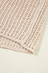 Smoke Gray Crochet Hollow-out Jumper Top Sweater Sweaters JT's Designer Fashion