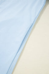 Myosotis Contrast Striped Notched V Neck Puff Sleeve Mini Dress Mini Dresses JT's Designer Fashion