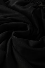 Black Zipper Flutter Sleeve Drawstring High Waist Jumpsuit Jumpsuits & Rompers JT's Designer Fashion