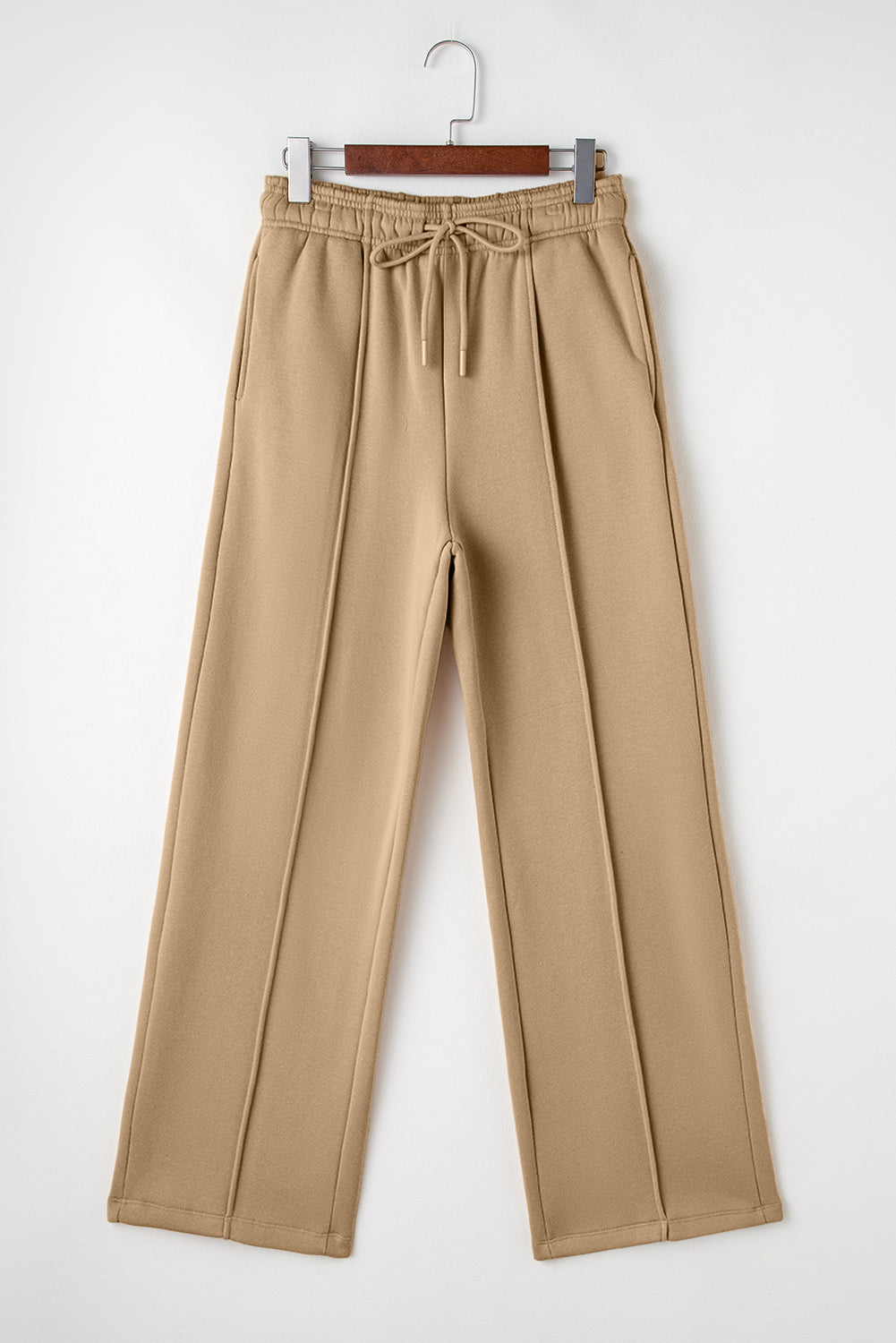 Smoke Gray Exposed Seam Drawstring High Waist Wide Leg Pants Pants & Culotte JT's Designer Fashion