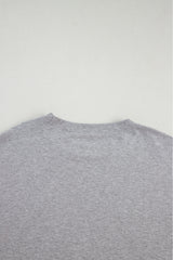 Light Grey Solid Color Loose Tunic Top and Slim Shorts Set Short Sets JT's Designer Fashion