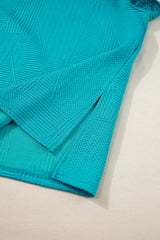 Skobeloff Textured Ruffle Split Top and Drawstring Shorts Short Sets JT's Designer Fashion