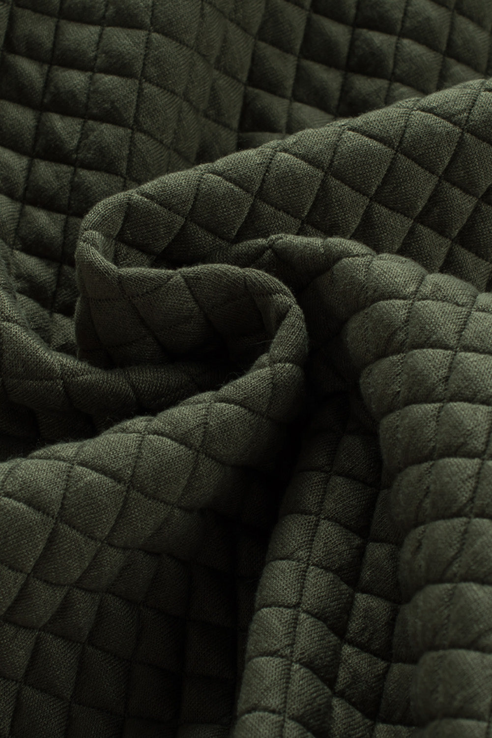Green Retro Quilted Flap Pocket Button Shacket Jackets JT's Designer Fashion